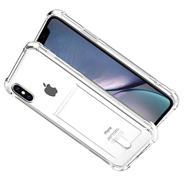 iPhone X/XS - Praktiskt Skyddande Skal med Kortfack