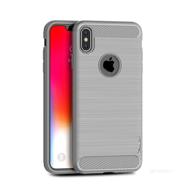 iPaky Slim Carbon TPU Skal iPhone XS Max Grå