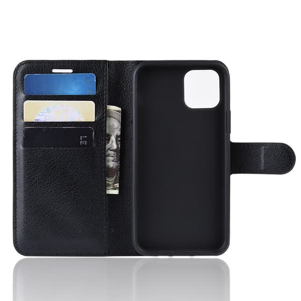 Mobilfodral Läder iPhone 11 Svart
