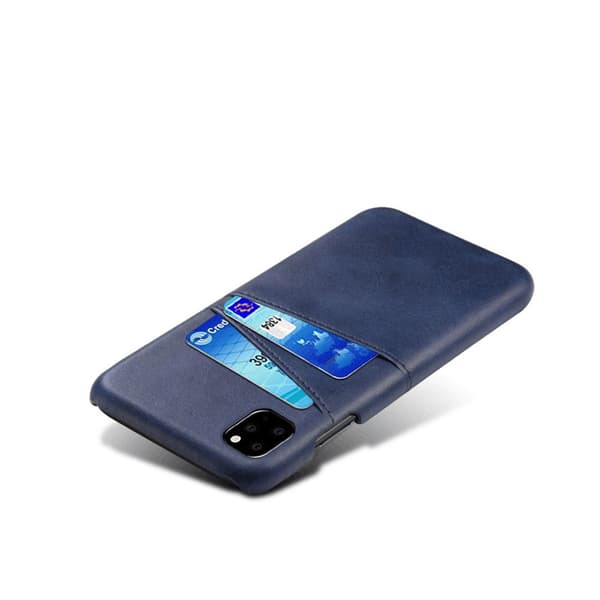 Kortfack Läderskal iPhone 11 Pro Mörkblå