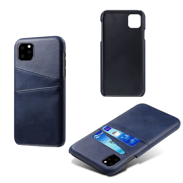 Kortfack Läderskal iPhone 11 Pro Mörkblå