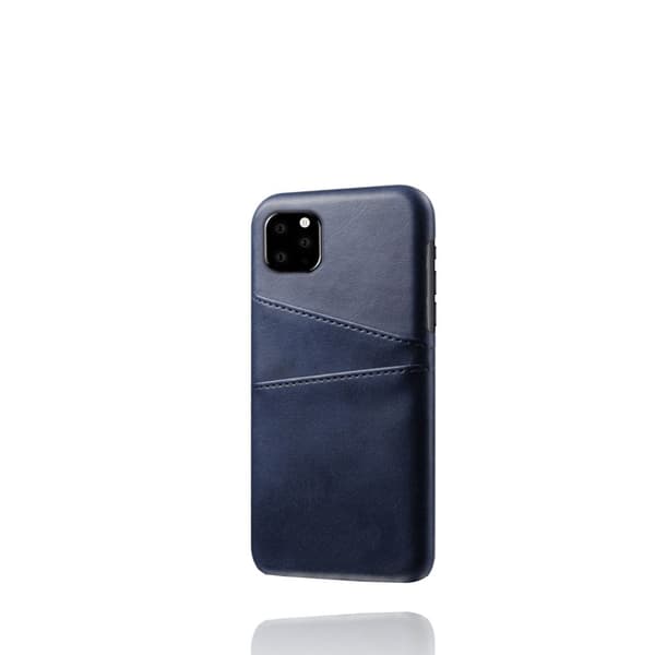 Kortfack Läderskal iPhone 11 Pro Mörkblå