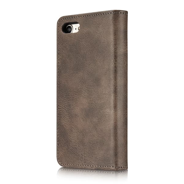 DG.MING 2-in-1 Magnet Wallet iPhone 7/8/SE Brown