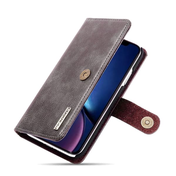 DG.MING 2-in-1 Magnet Wallet iPhone 11 Brown