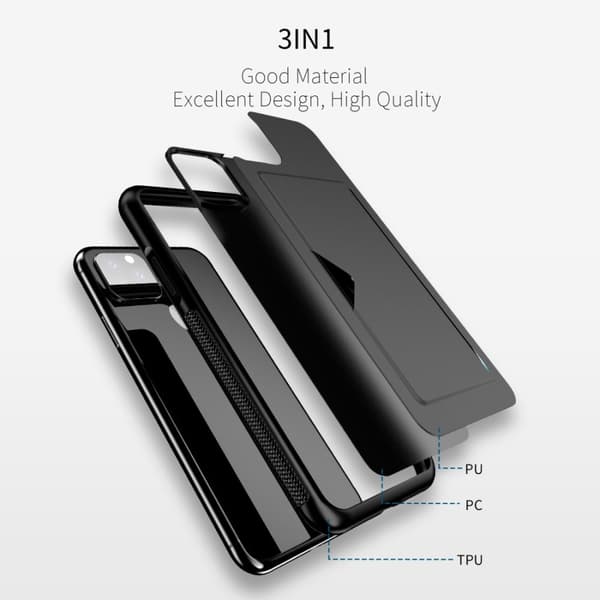 Dux Ducis PoCard Kortfack Skal iPhone 11 Pro Max Svart