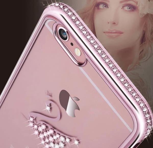 iPhone 6/6S Plus - Elegant silikonskal (Svanmotiv)