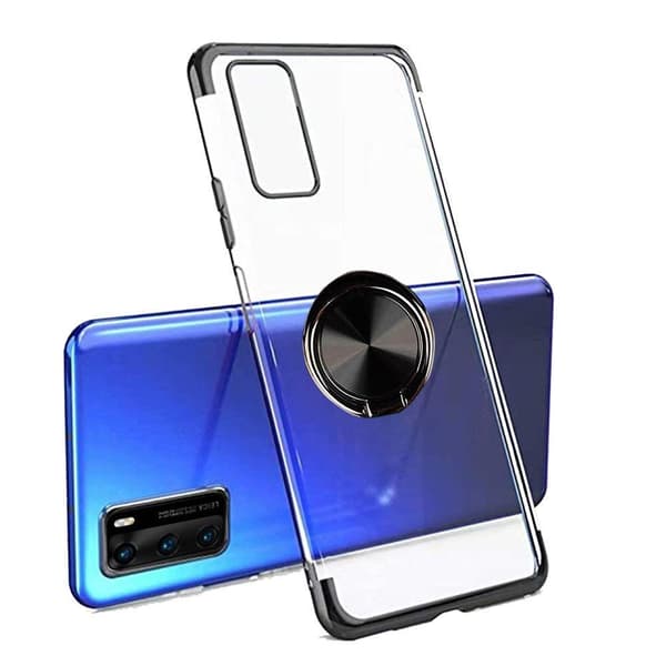 Huawei P40 - Stilrent Skal med Ringhållare Svart