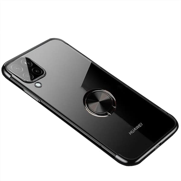 Skal med Ringhållare - Huawei P40 Lite Svart Svart