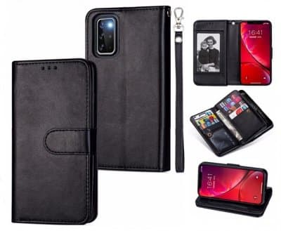 Plånboksfodral Samsung Galaxy S20 PLUS Dubbla Kortfack (9 kort) Svart