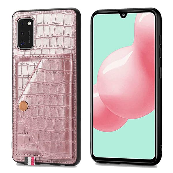 Skal med Kortfack - Samsung Galaxy A41 Roséguld Roséguld