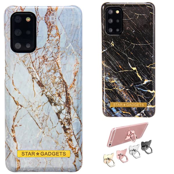 Samsung Galaxy S20 Plus - Cover / Beskyttelse Marble Black