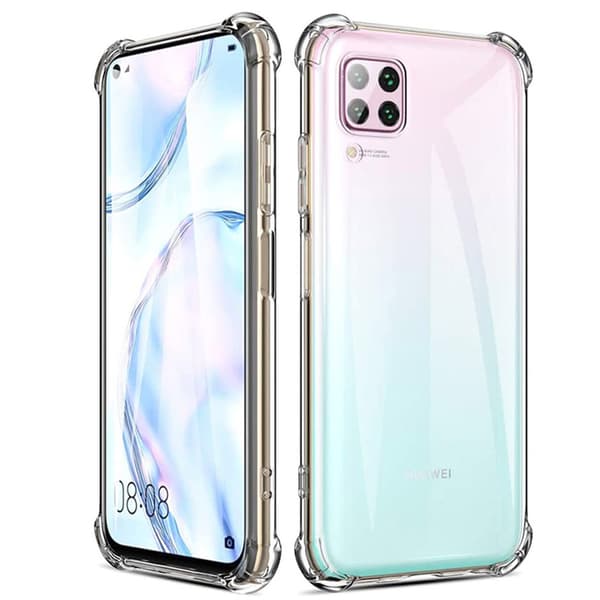 Huawei P40 Lite - Skyddande Silikonskal Transparent/Genomskinlig Transparent/Genomskinlig