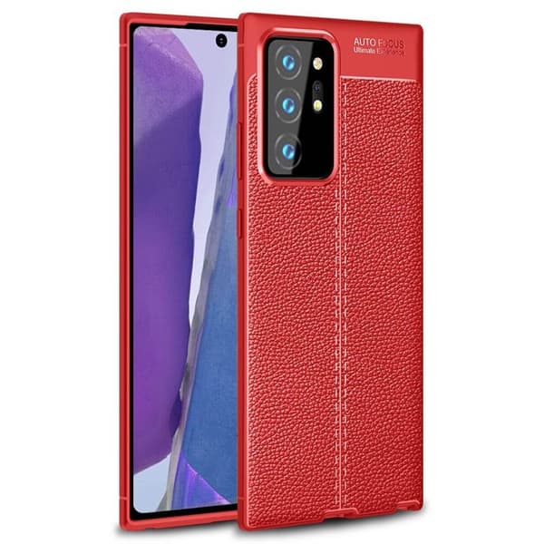 Lædermønstret TPU cover Samsung Galaxy Note 20 Ultra : farve - blå