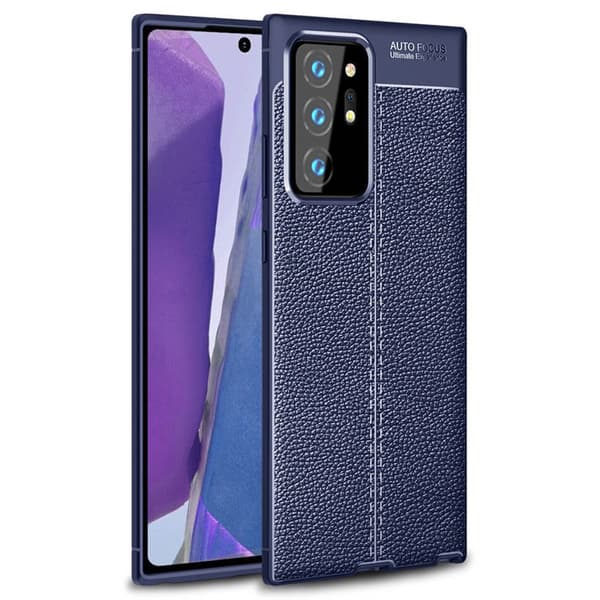 Lædermønstret TPU cover Samsung Galaxy Note 20 Ultra : farve - blå