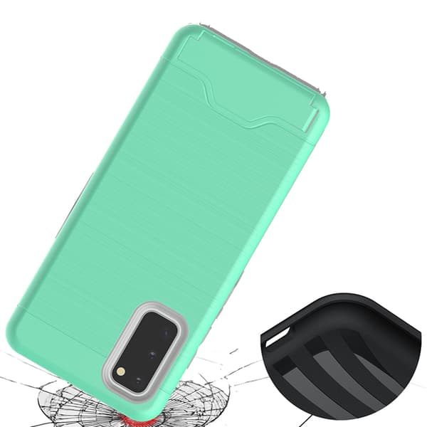 Smidigt Jensen Skal med Korthållare - Samsung Galaxy S20