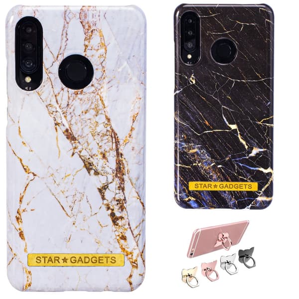 Huawei P30 Lite - Kuori / Suoja Marble White