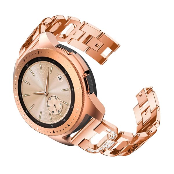 Rhinestone Metallarmband Galaxy Watch 42mm Rose Guld