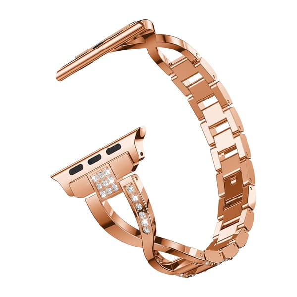 Rhinestone Kristallarmband Apple Watch 42/44/45/49 mm Roséguld