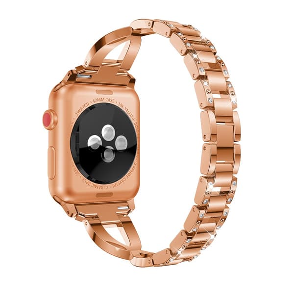 Rhinestone Kristallarmband Apple Watch 42/44/45/49 mm Roséguld