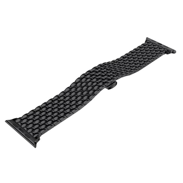 Metallarmband i Fjärilspänne Apple Watch 42/44/45/49 mm Svart