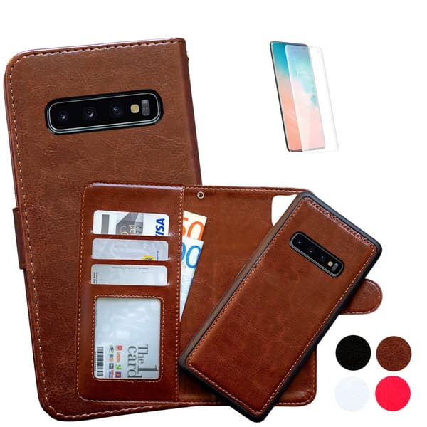 Suojaa Galaxy S10 - Nahkakotelot! Brown