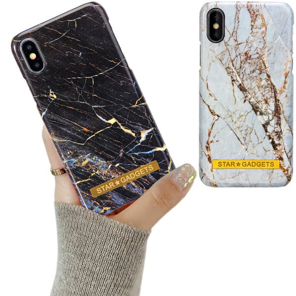 iPhone X/Xs - Cover / Beskyttelse Marble Black