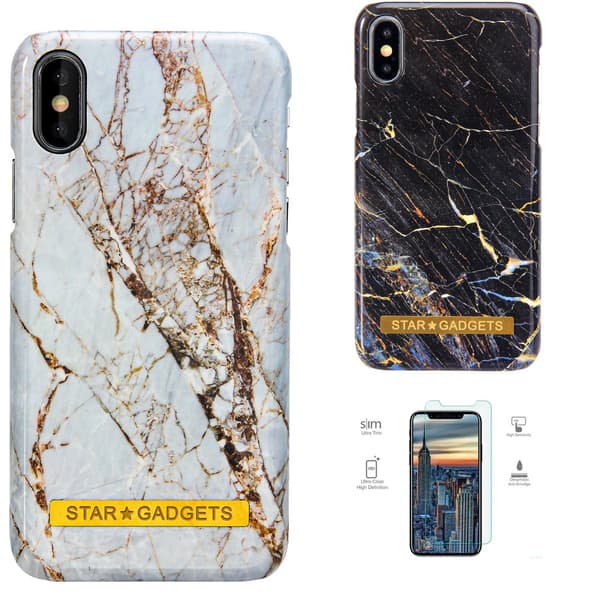 iPhone X/Xs - Cover / Beskyttelse Marble Black