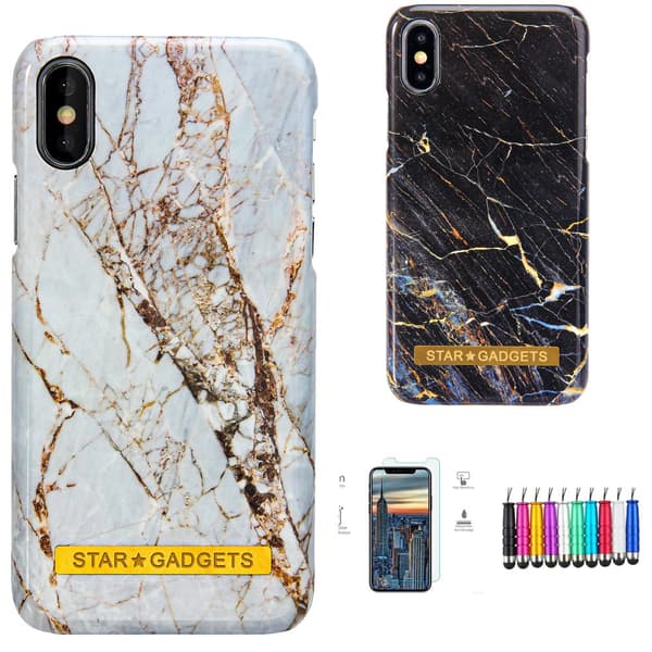 iPhone X/Xs - Cover / Beskyttelse Marble White