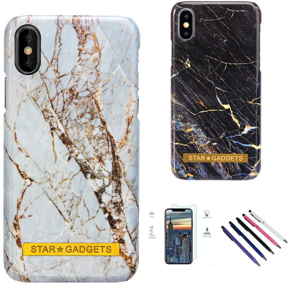 iPhone X/Xs - Cover / Beskyttelse Marble Black