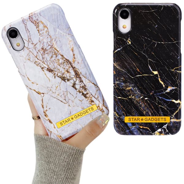 iPhone Xr - Skal / Skydd / Marmor Black