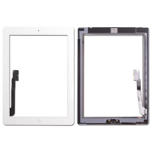 iPad 3 Komplett Glas & Digitizer med smådelar - Vit