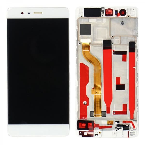 Huawei P9 Skärm LCD Komplett med ram - Vit