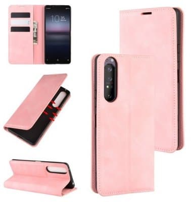 Plånboksfodral Sony Xperia 1 ii Rosa Med Ställ