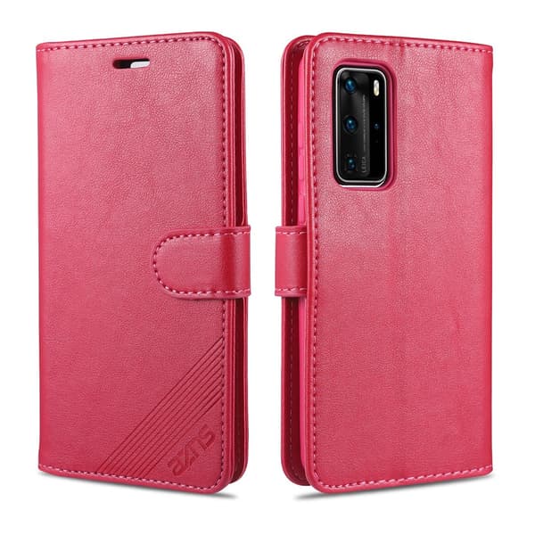 Huawei P40 Pro - Genomtänkt YAZUNSHI Plånboksfodral Röd