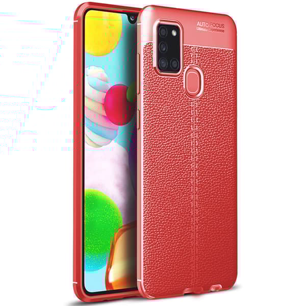 Samsung Galaxy A21S - Stilsäkert Litchi-Design Skal