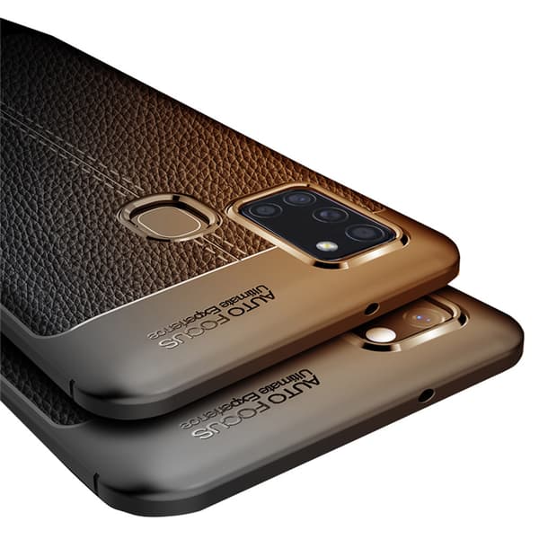 Samsung Galaxy A21S - Stilsäkert Litchi-Design Skal