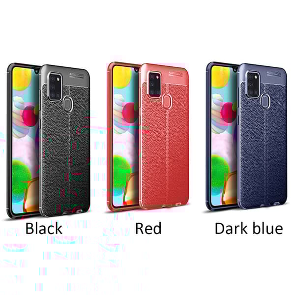 Samsung Galaxy A21S - Stilsäkert Litchi-Design Skal