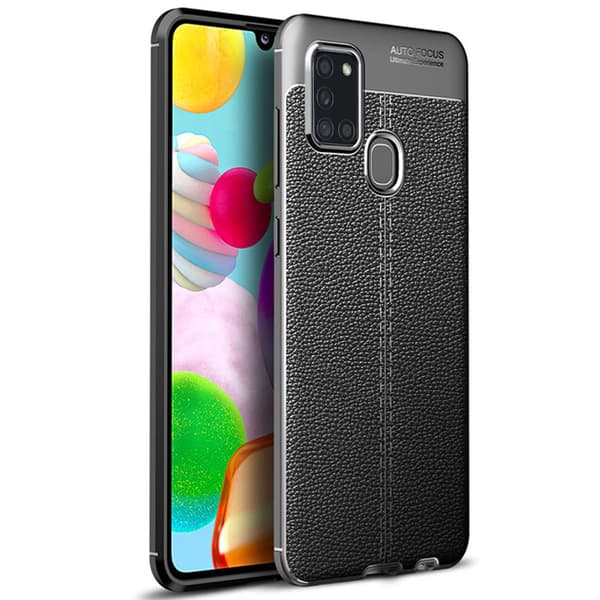 Samsung Galaxy A21S - Stilsäkert Litchi-Design Skal