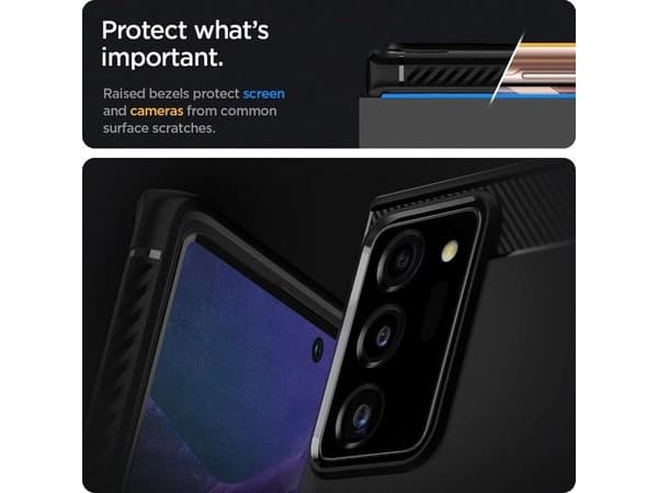 Spigen Rugged Armor schwarz, Täck, Samsung, Galaxy Note 20 Ultra 5G, 17,5 cm (6.9"), Sort