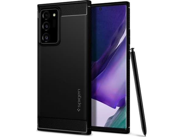 Spigen Rugged Armor schwarz, Täck, Samsung, Galaxy Note 20 Ultra 5G, 17,5 cm (6.9"), Sort
