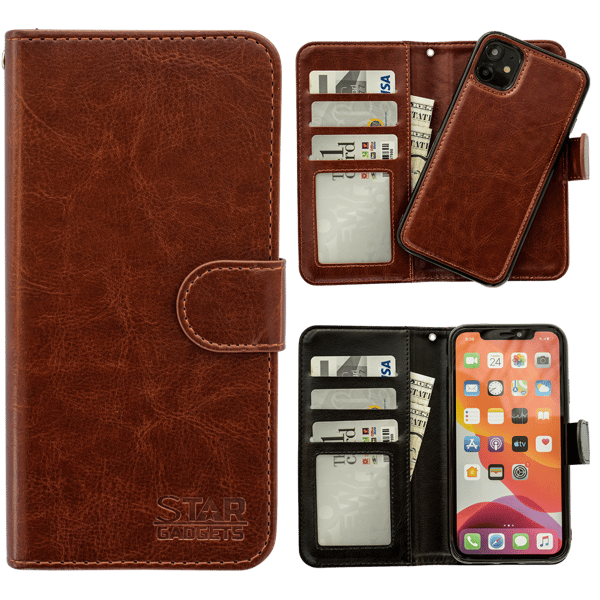 iPhone 11 - Læder cover / Beskyttelse Brown