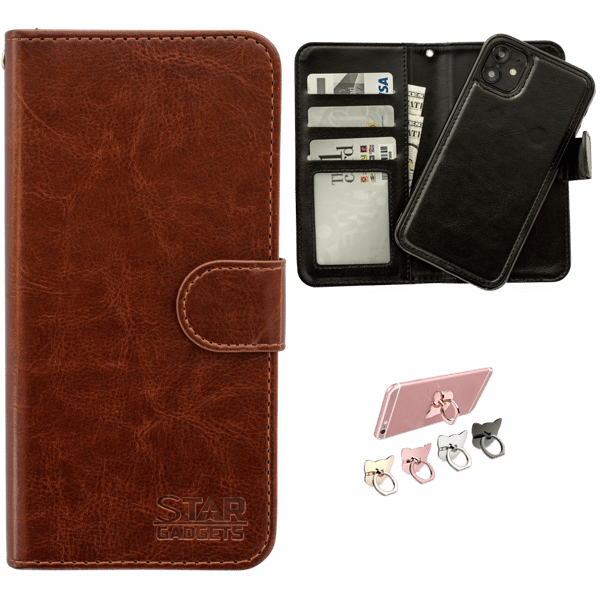 iPhone 11 - Læder cover / Beskyttelse Brown