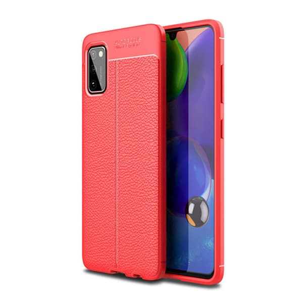 Samsung Galaxy A41 - Stilsäkert Litchi-Läder Design Skal