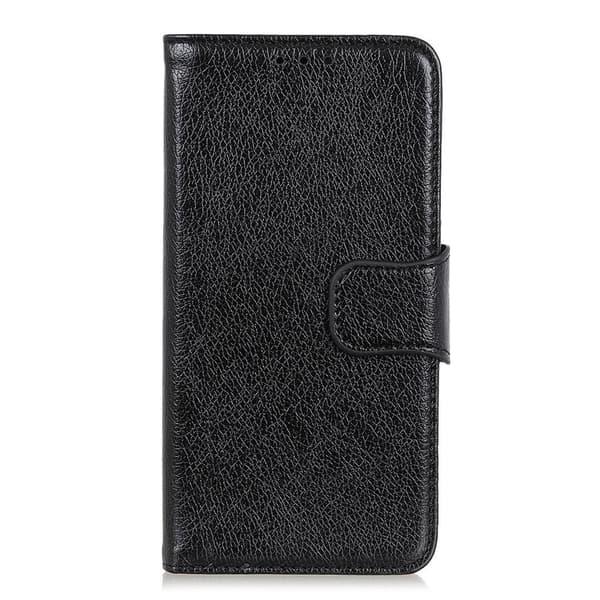 Textured Split Wallet Case for Xiaomi Redmi Note 9 - Black