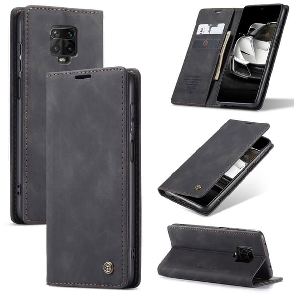 CASEME Lommebok-deksel Xiaomi Redmi Note 9 Pro - Svart