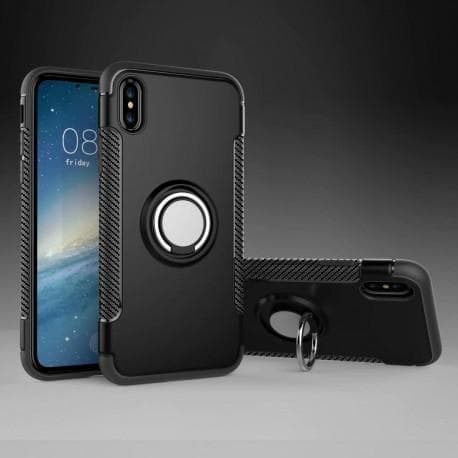 iPhone XR Praktisk stødsikker etui med ringholder V2