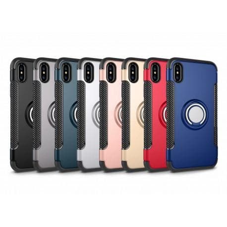 iPhone XR Praktisk stødsikker etui med ringholder V2