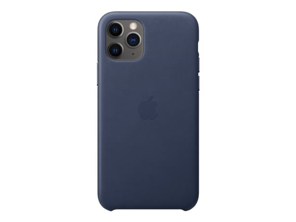 Apple - Baksidesskydd för mobiltelefon - läder - midnattsblå - för iPhone 11 Pro
