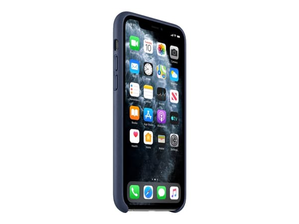 Apple - Baksidesskydd för mobiltelefon - läder - midnattsblå - för iPhone 11 Pro