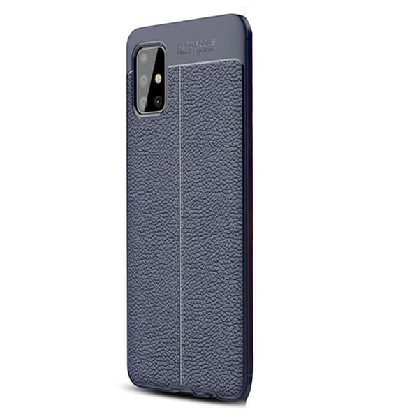 St�td�mpande Auto Focus Skal - Samsung Galaxy A51 Mörkblå